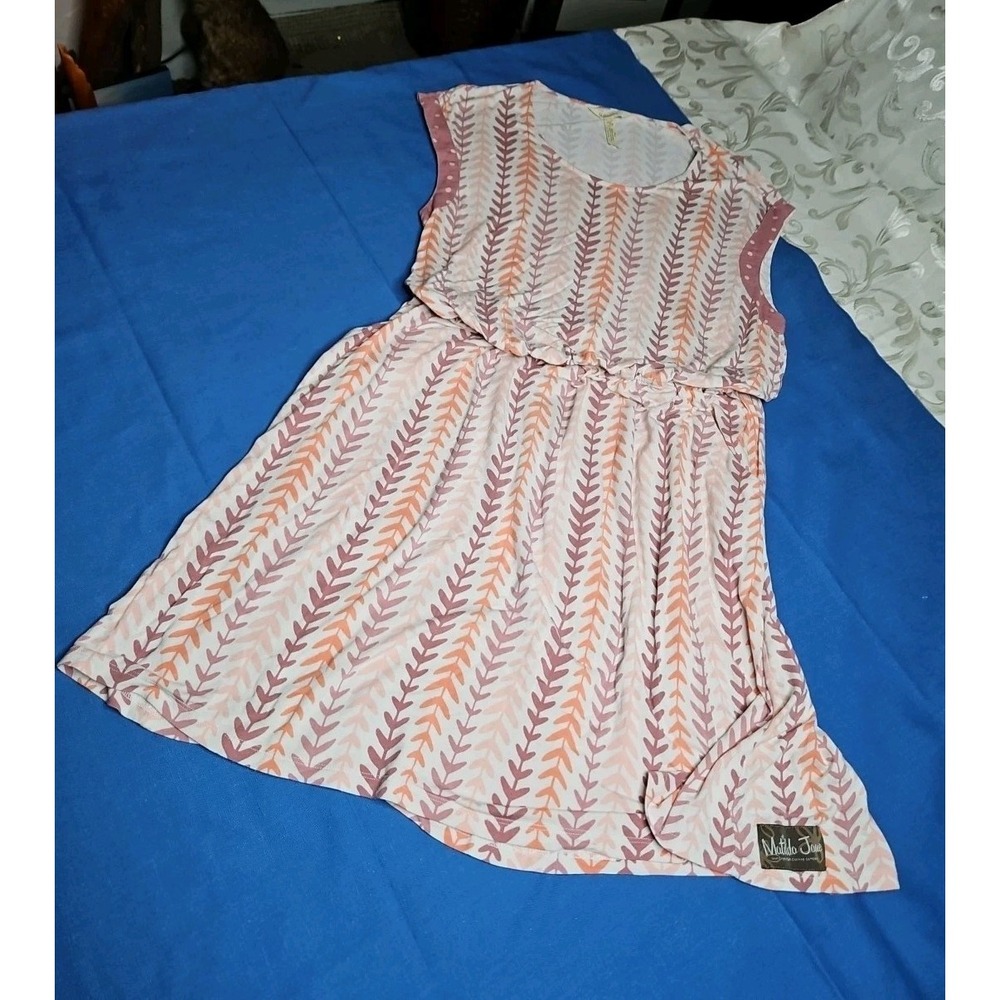 Matilda Jane Fortune Teller Dress w/Pockets Mauve Pink Orange Happy & Free Med